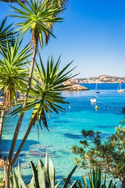 Strand auf Mallorca symbolisiert Pauschalreiseangebote für Mallorca.